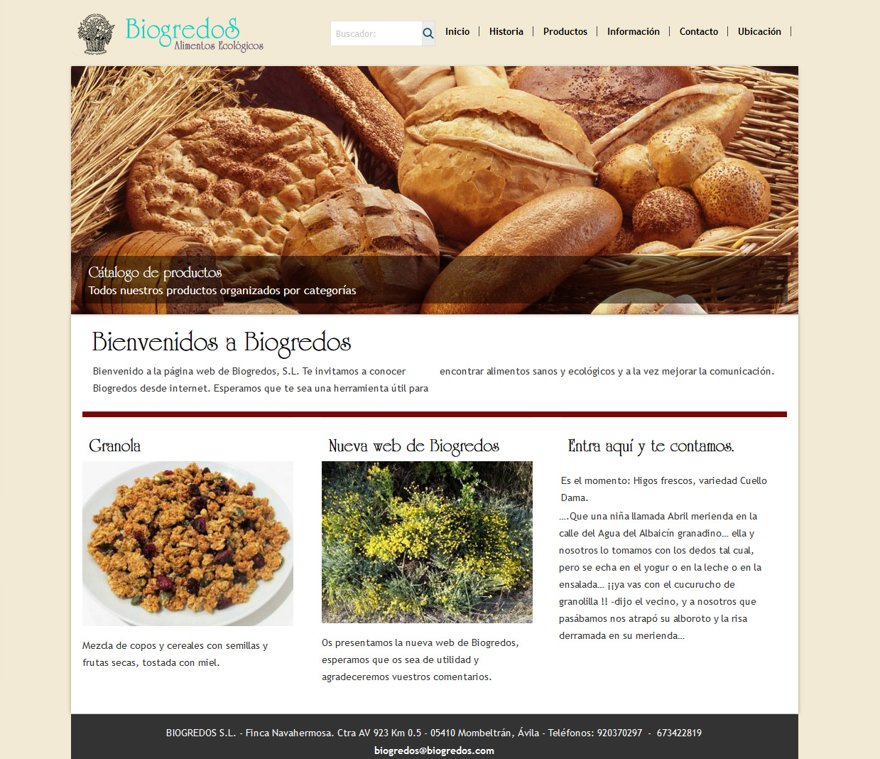 P&aacute;gina Web de Biogredos